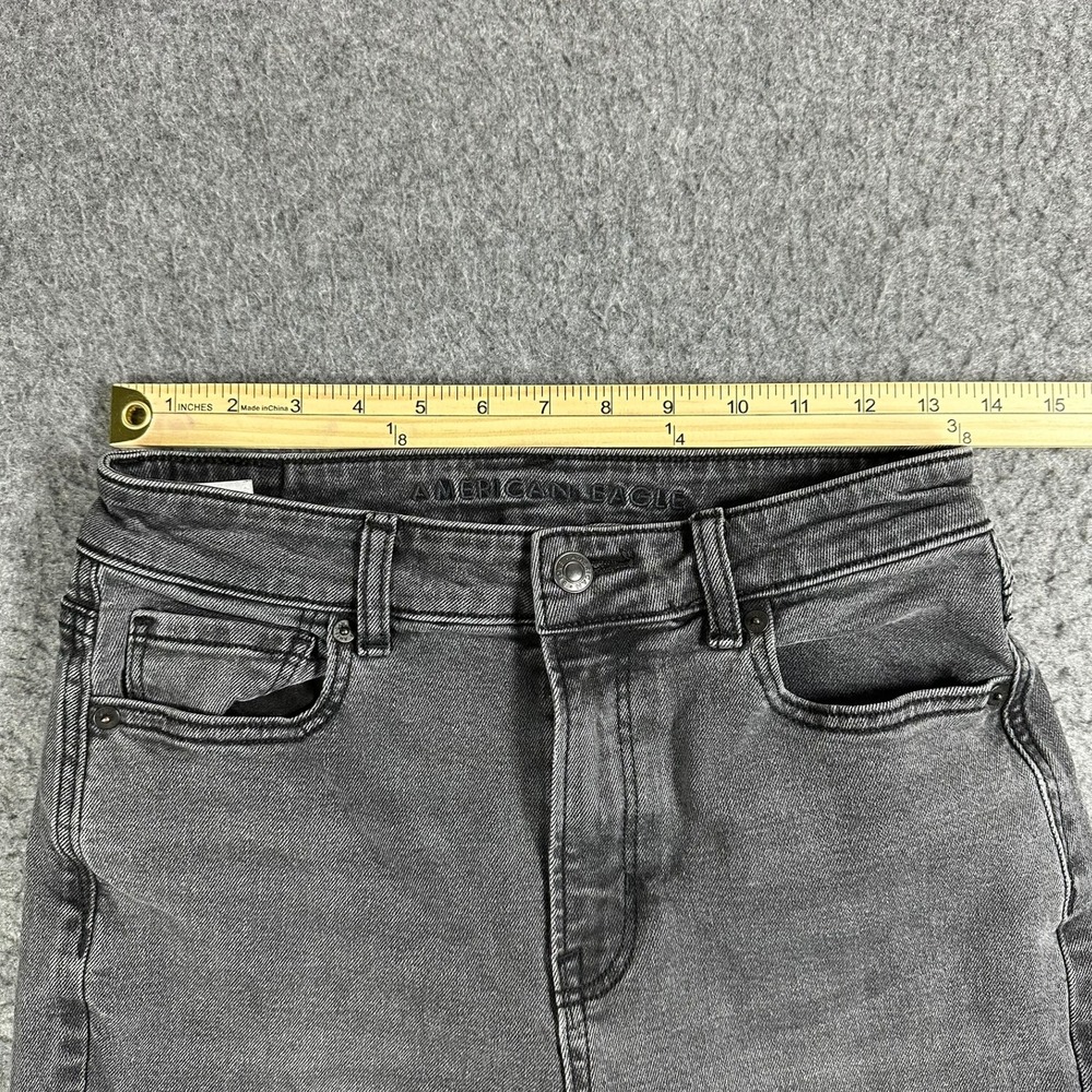 American Eagle Outfitters Womens Size 4 Gray High Rise Skinny Stretch Jeans - Picture 4 of 8